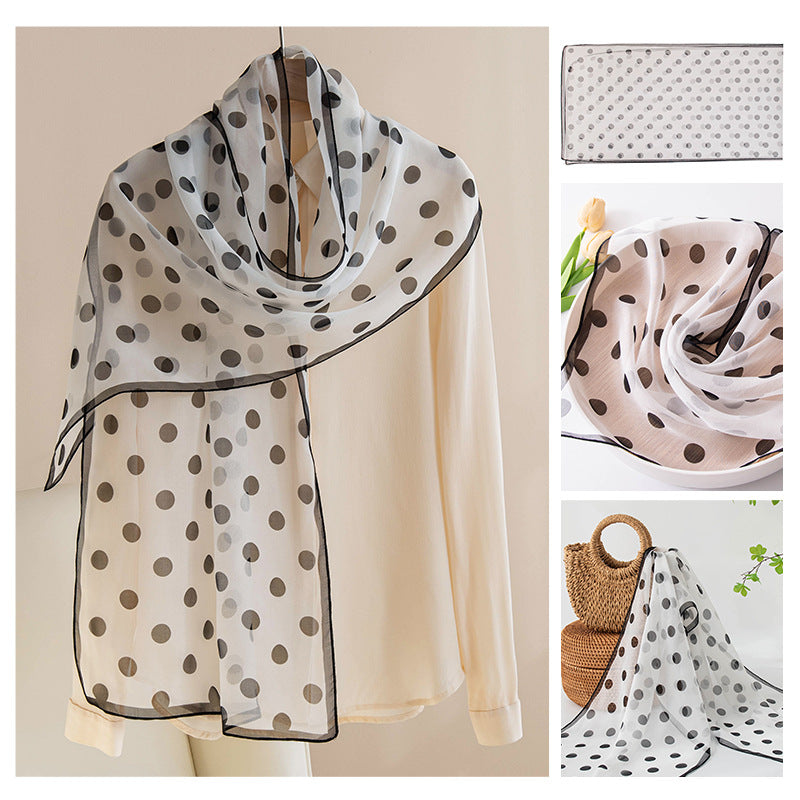 Silk Scarf Women's Mulberry Silk Printed Shawl-5