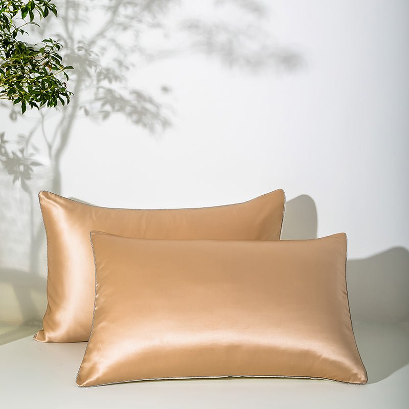 21 Momme Pure Silk Hotel Grade Pillowcase Pair-2