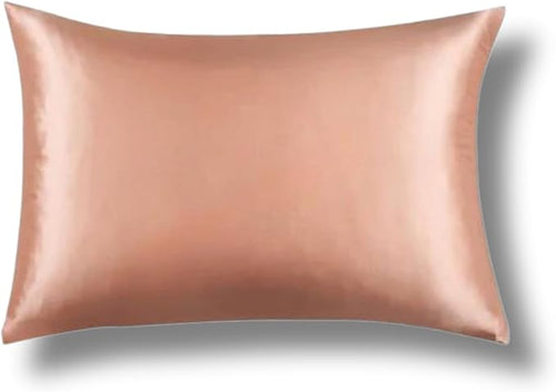 Knitsilk 100% Mulberry Silk Pillowcase – 22 Momme Grade 6A Silk (Rose gold, Queen Size 75x50 c-0