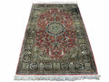 Persian Qum Silk Rug 3.8 x 5.6, Silk on Silk, Animal Pictorials, Fine 330 KPSI-0