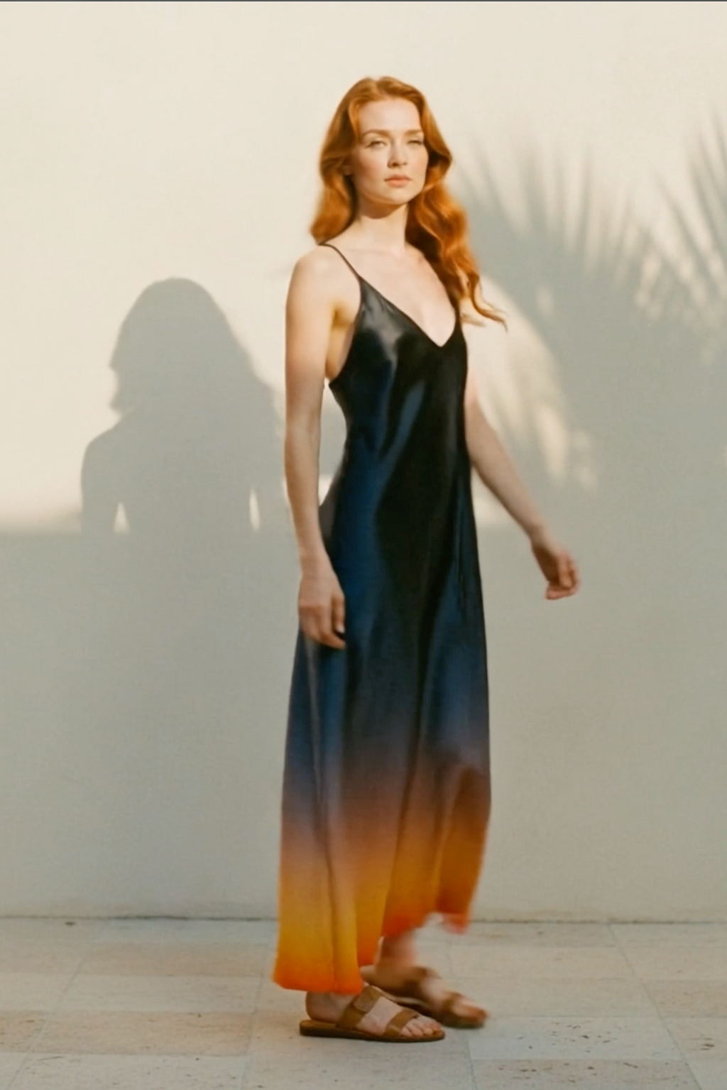 Andromeda Silk Dress in Horizons-3
