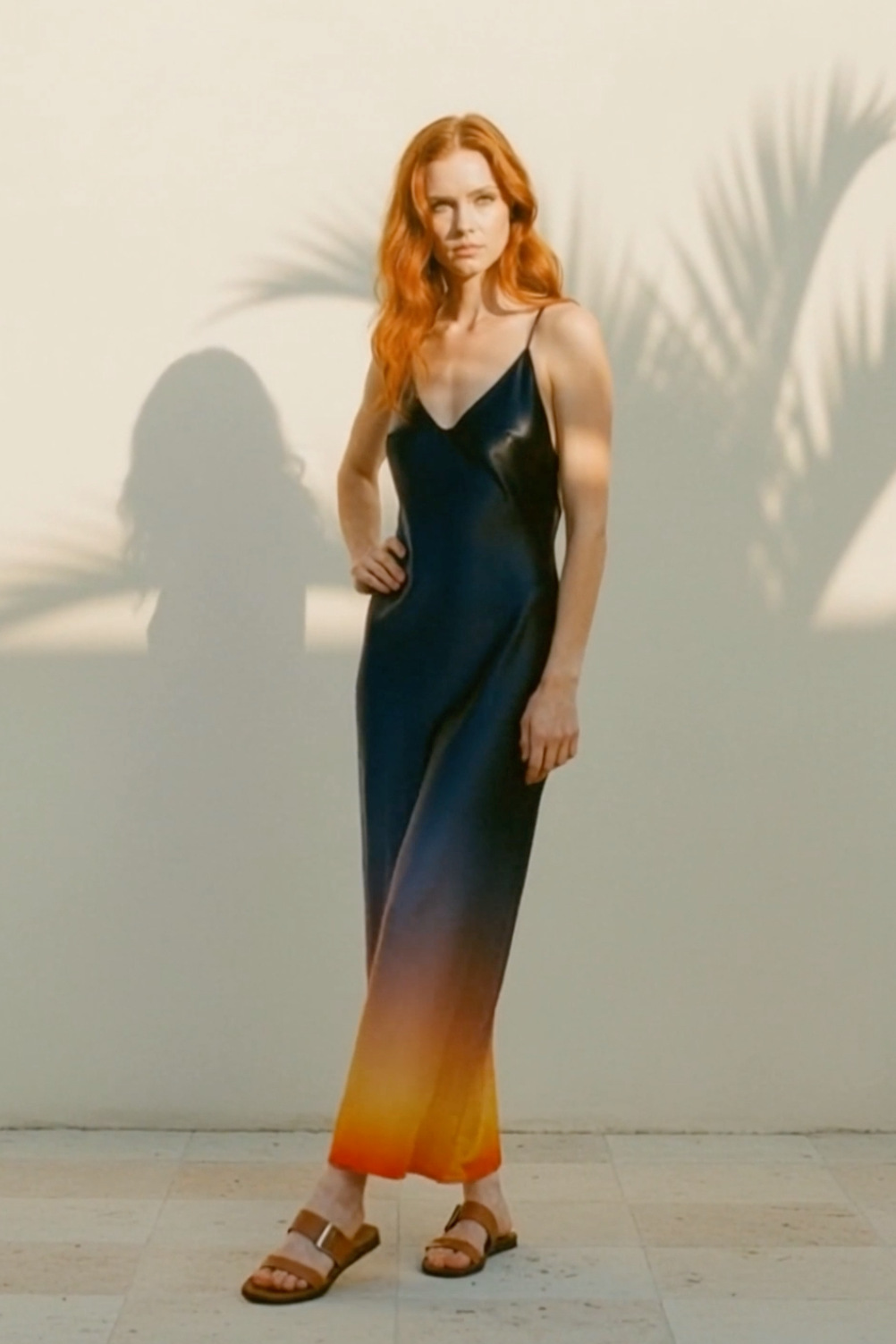 Andromeda Silk Dress in Horizons-1