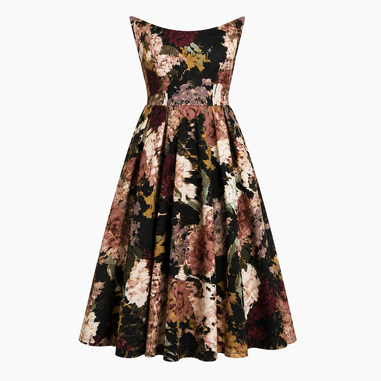 Golshifteh Floral Corset Midi Dress-0