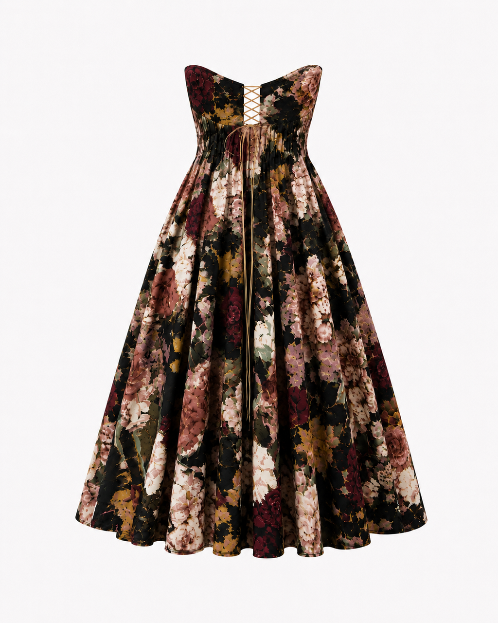 Golshifteh Floral Corset Midi Dress-2