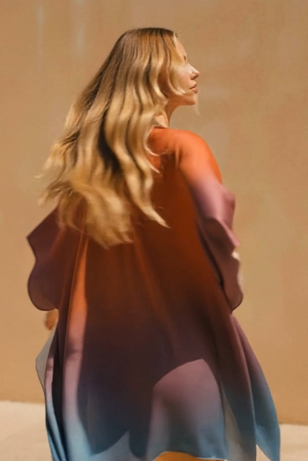 Electra Silk Kimono in Sunrise-3