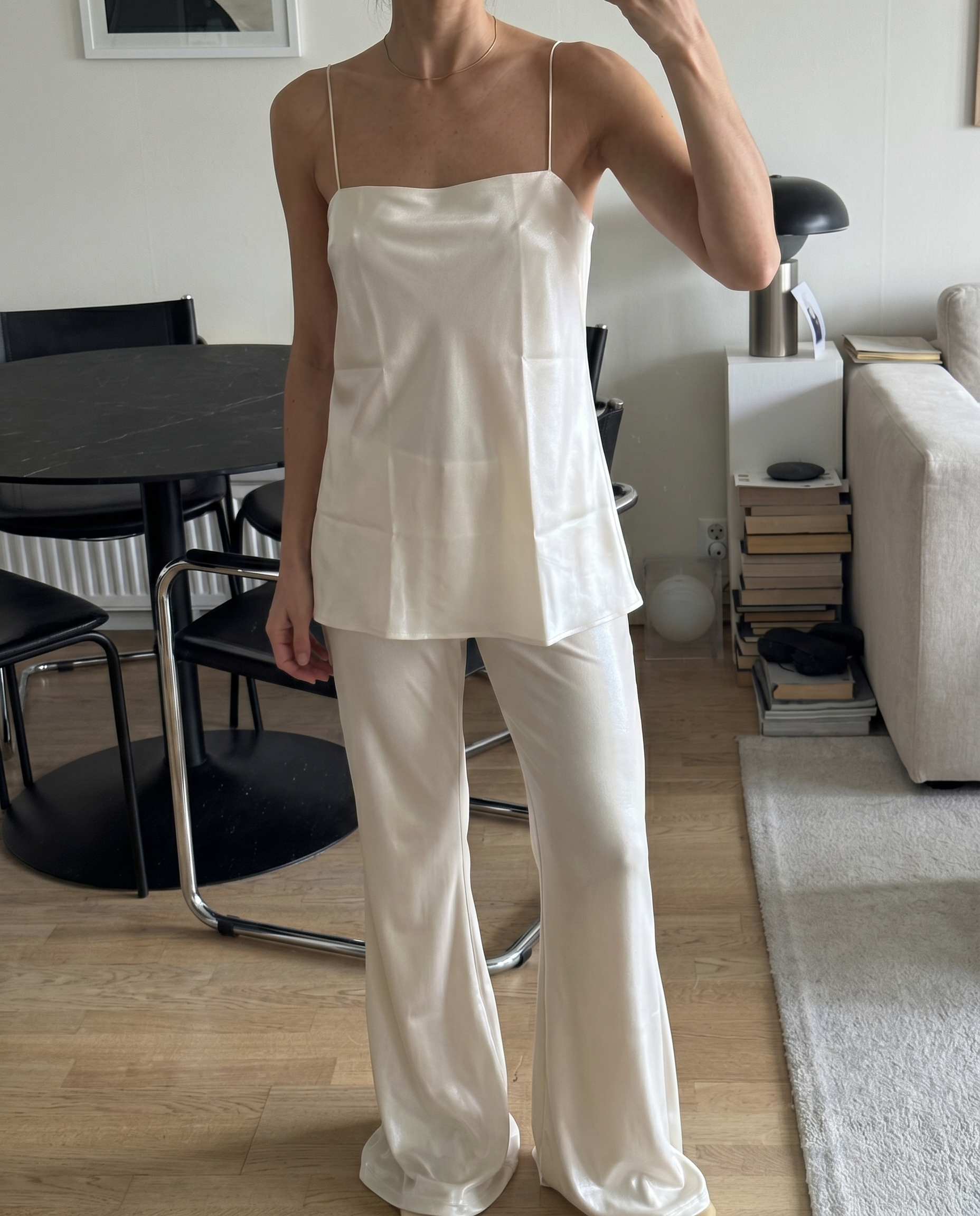 Mulberry Silk Pajama Cami - Cream