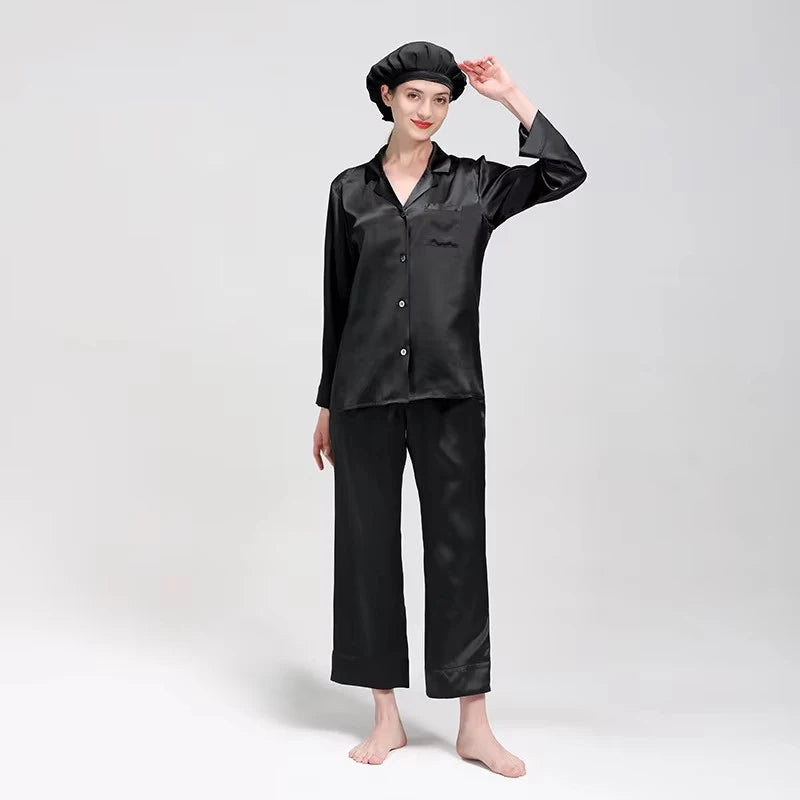 Pijama de damă din mătase 100%, 19MM 6A, 2 piese