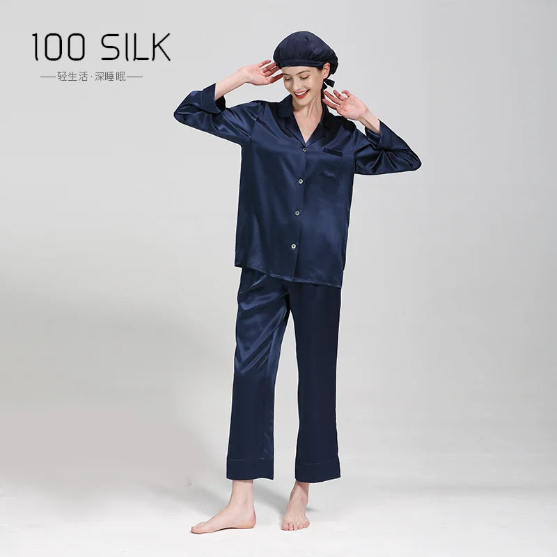 Pijama de damă din mătase 100%, 19MM 6A, 2 piese