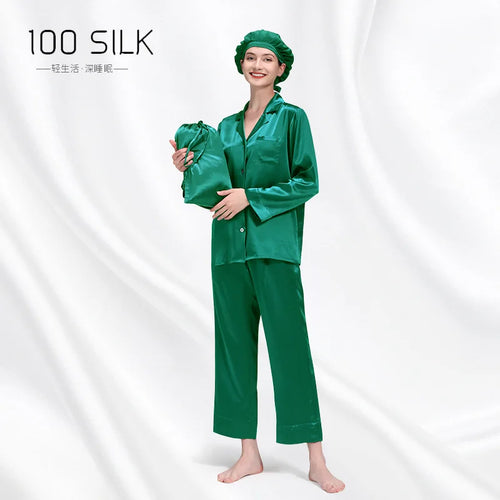 19MM 6A 100%Silk Pyjamas 2 Pieces Set Women Pyjamas