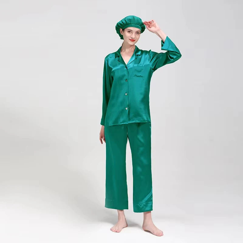 Pijama de damă din mătase 100%, 19MM 6A, 2 piese