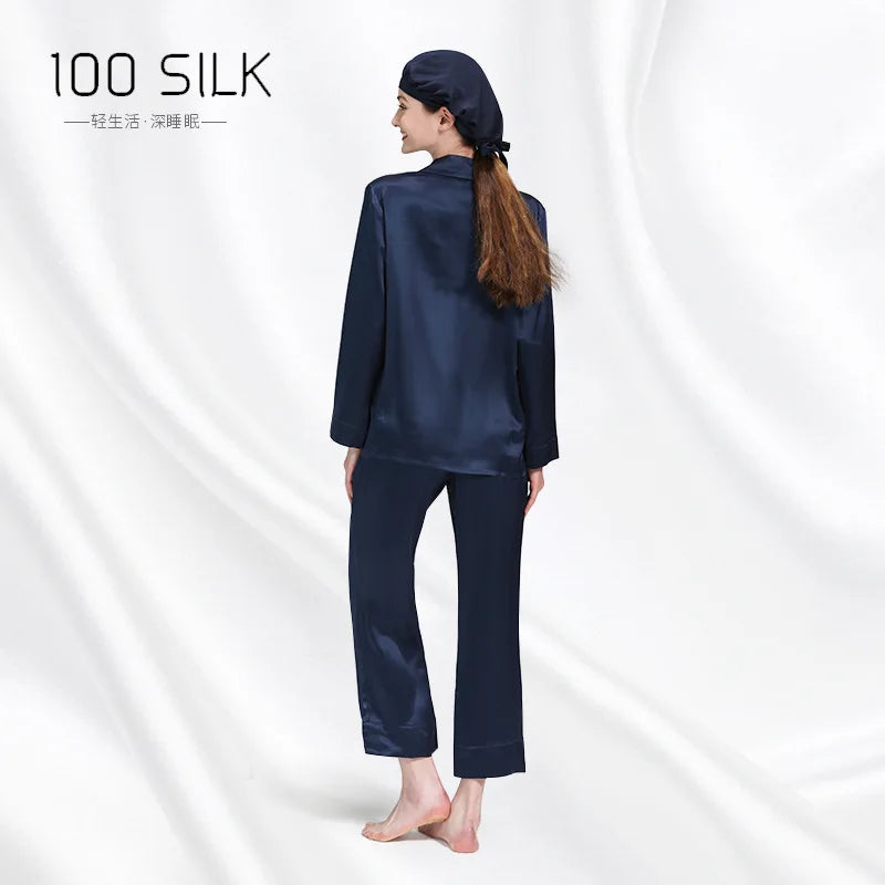 Pijama de damă din mătase 100%, 19MM 6A, 2 piese