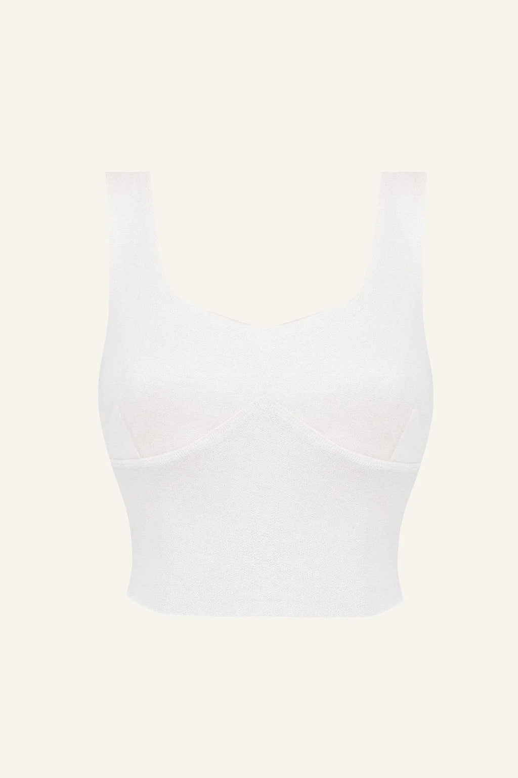 Women's Silk Sports Bra - White-0
