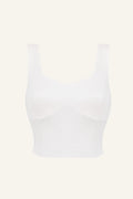 Women's Silk Sports Bra - White-0