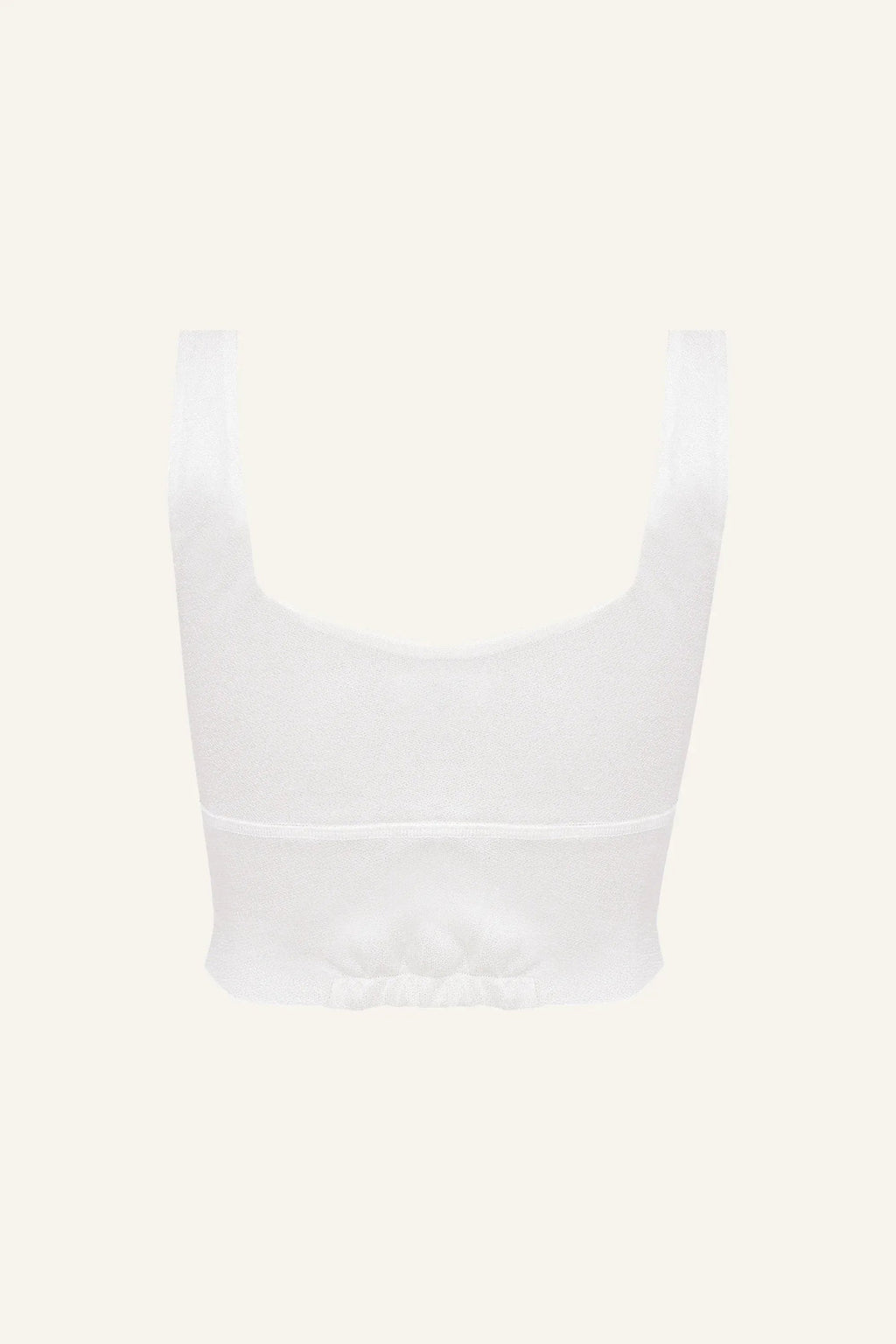 Women's Silk Sports Bra - White-2