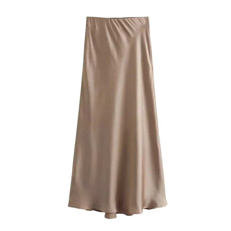 Refined Silk Midi Skirt-5