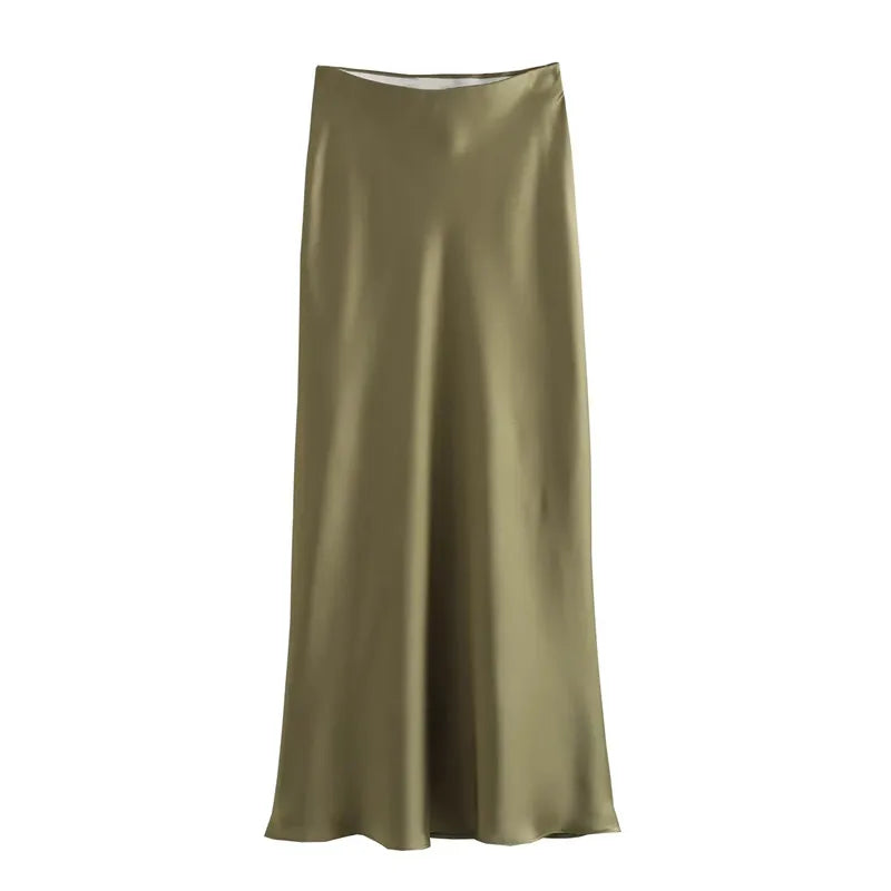 Refined Silk Midi Skirt-4
