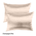 NNEDSZ Comfort Mulberry Soft Silk Hypoallergenic Pillowcase Twin Pack 51 x 76cm 51 x 76 cm Champagne Pink-0