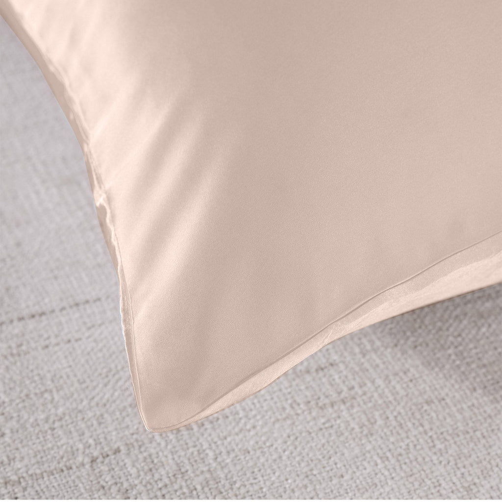 NNEDSZ Comfort Mulberry Soft Silk Hypoallergenic Pillowcase Twin Pack 51 x 76cm 51 x 76 cm Champagne Pink-4