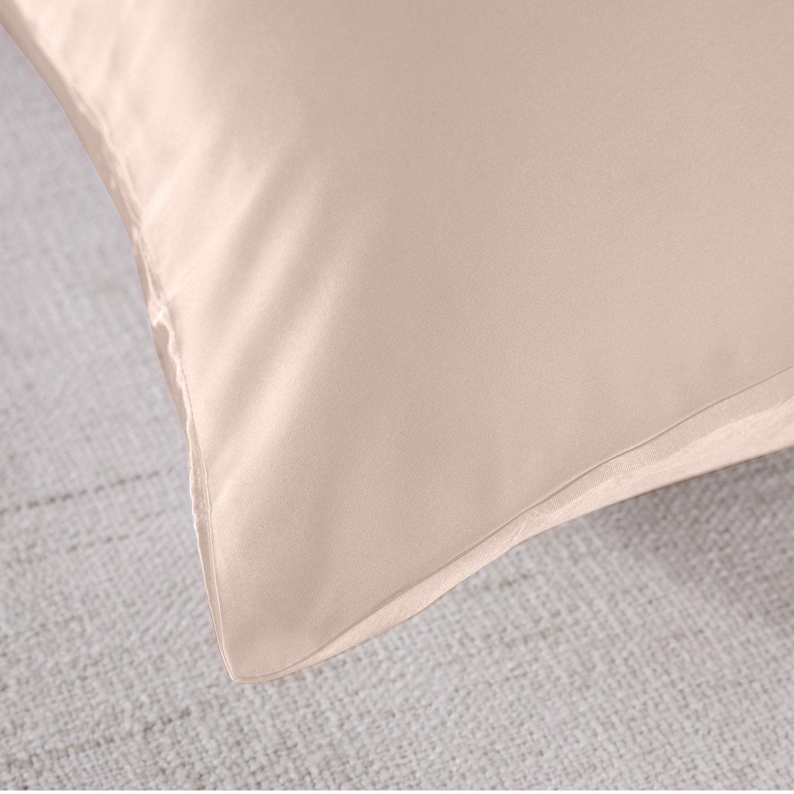 NNEDSZ Comfort Mulberry Soft Silk Hypoallergenic Pillowcase Twin Pack 51 x 76cm 51 x 76 cm Champagne Pink-4