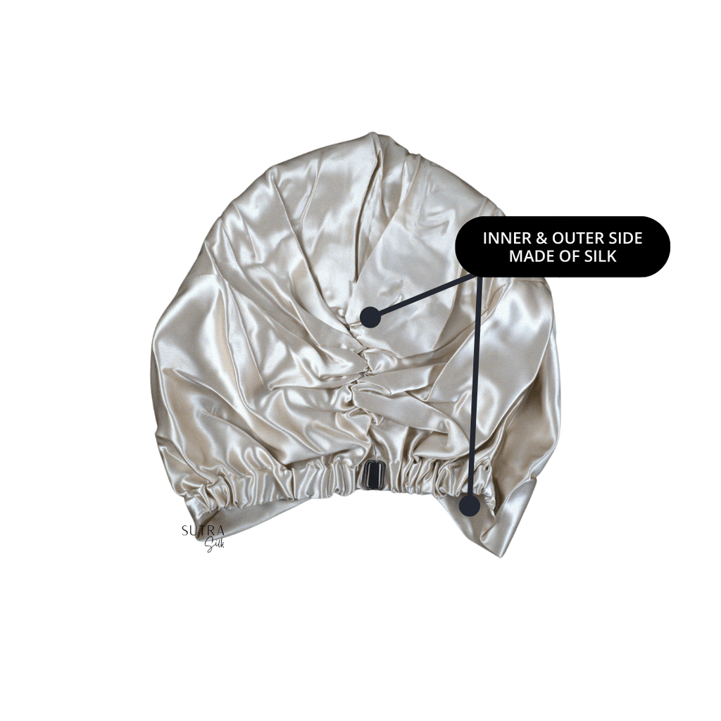 Double Sided Silk Bonnet with Adjustable Band