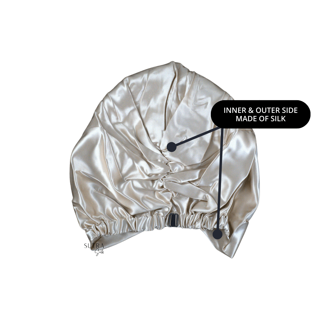 Double Sided Silk Bonnet with Adjustable Band
