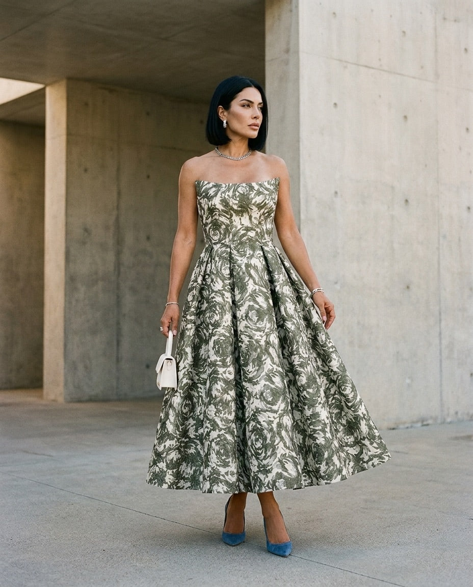 Tala Corset Midi Dress-1