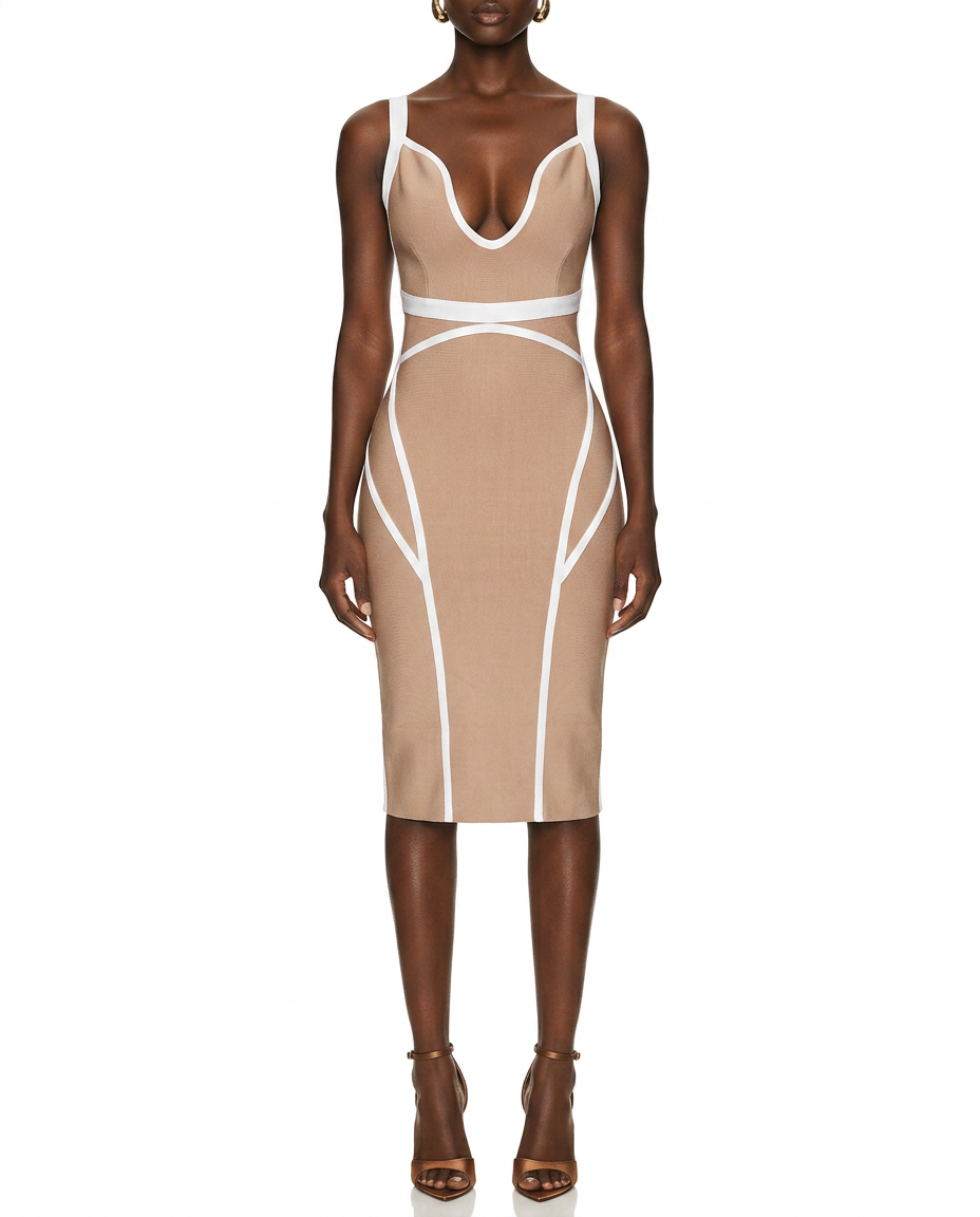 Onyx Sculpting Midi Dress-3