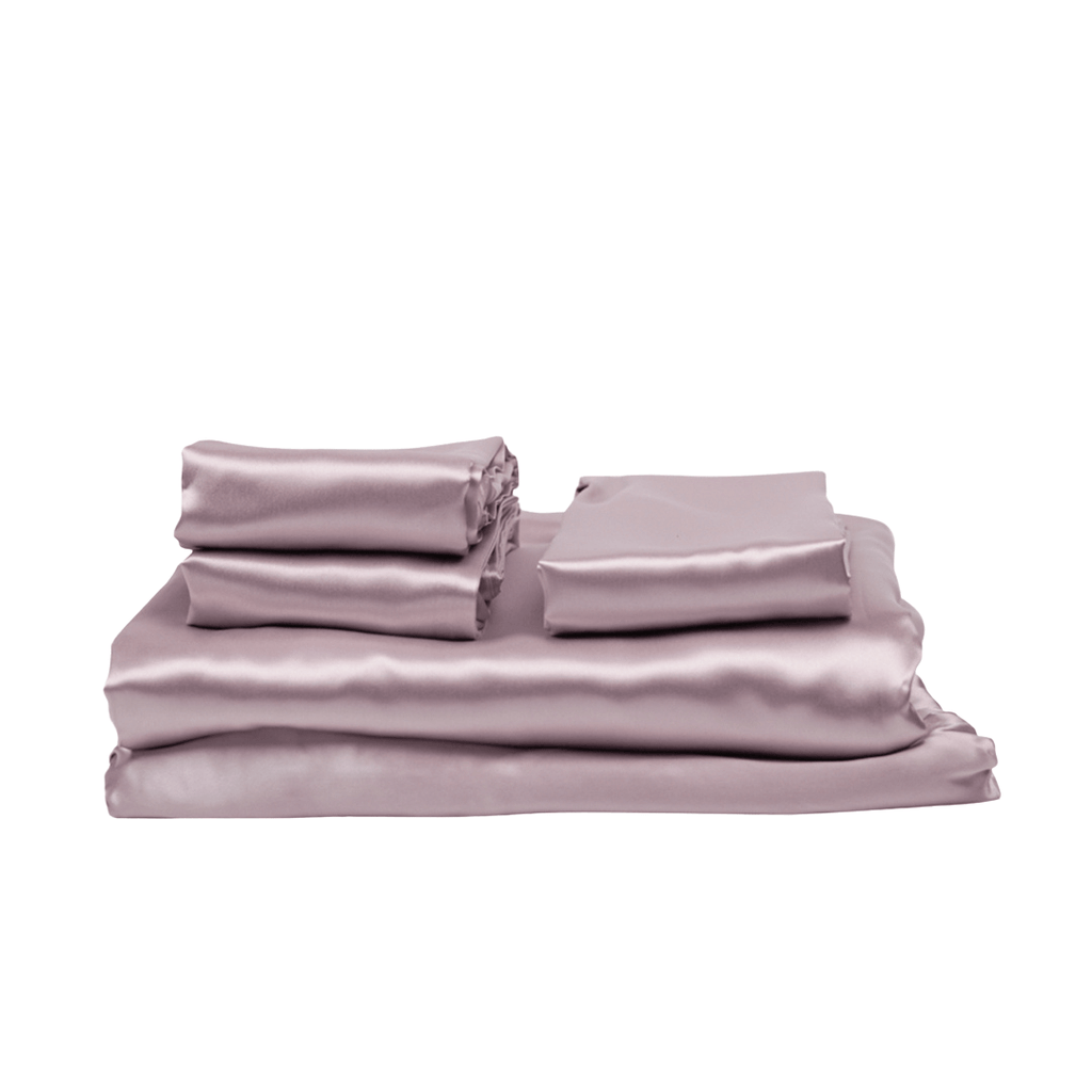 King 5 Piece Silk Bedding Set-4
