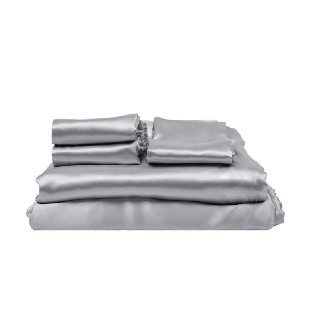 King 5 Piece Silk Bedding Set-1