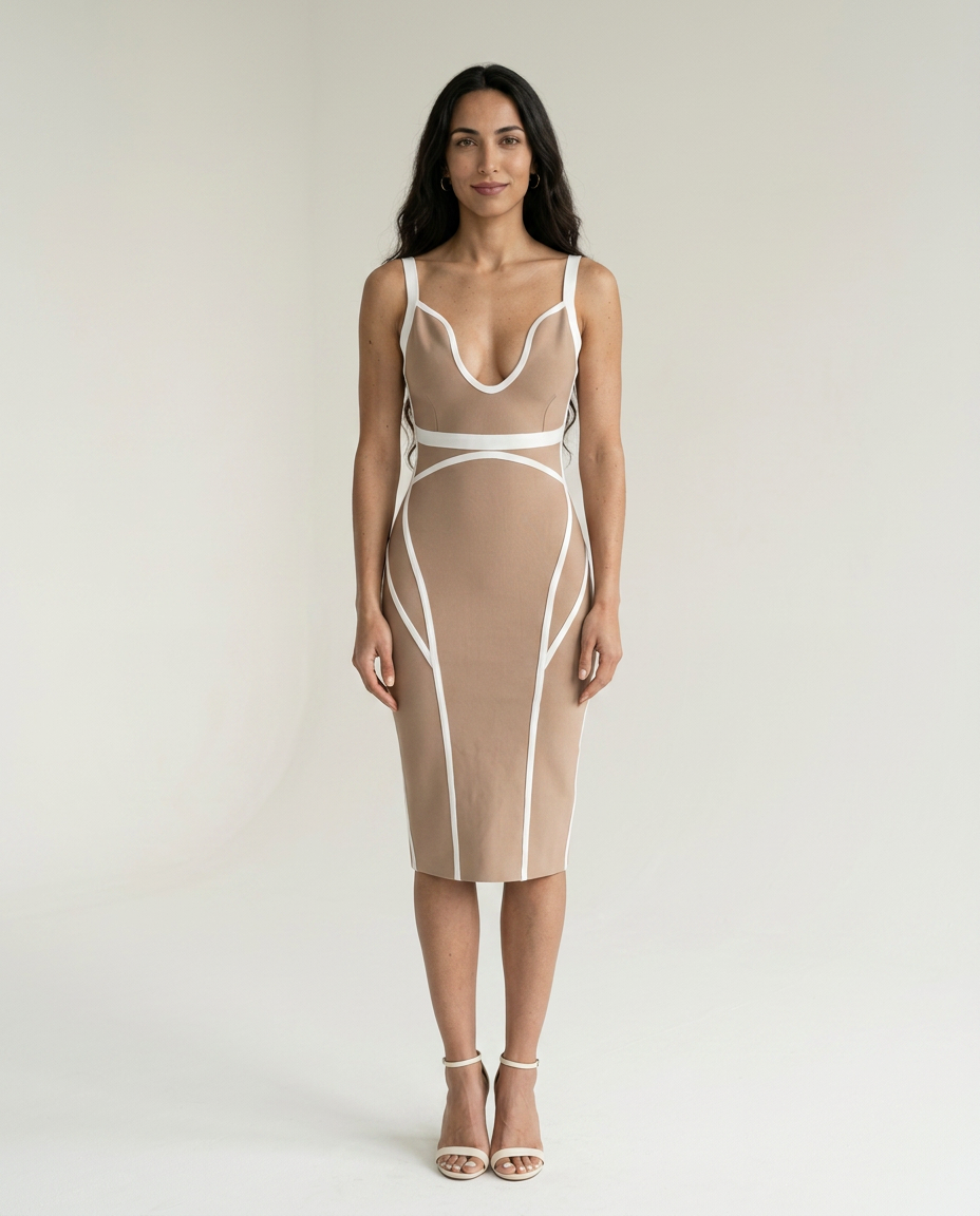 Onyx Sculpting Midi Dress-1
